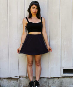 Alternative view of AOP Micro-Modal Skater Skirt