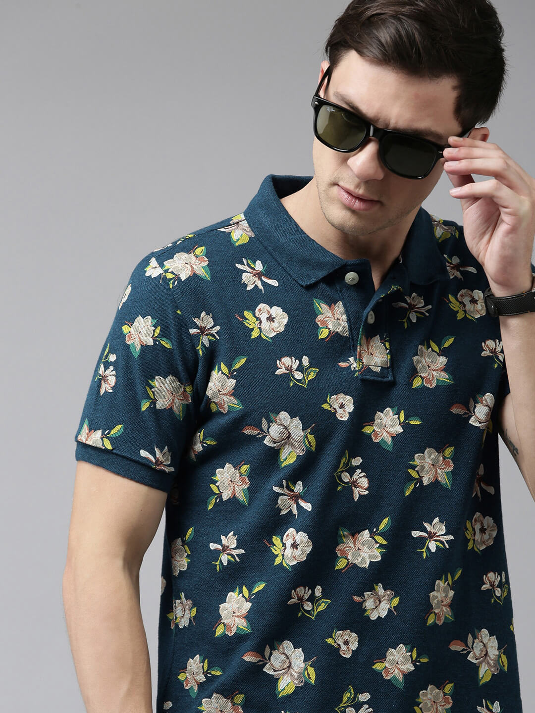 Printed polo t shirts on sale